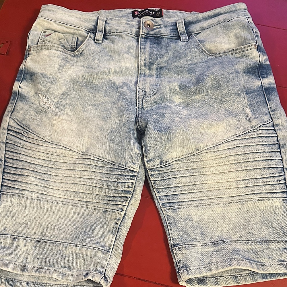 Southpole Faded Blue Jean Shorts 32 slim fit
